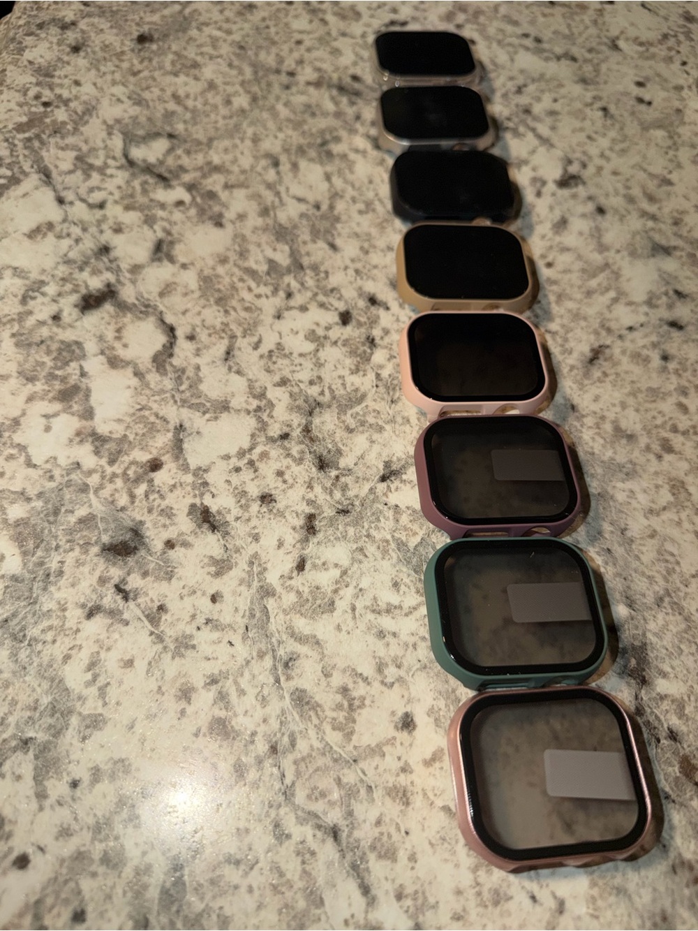 8 Assorted Replacement Smartwatch Protective Cases - Multi-Color